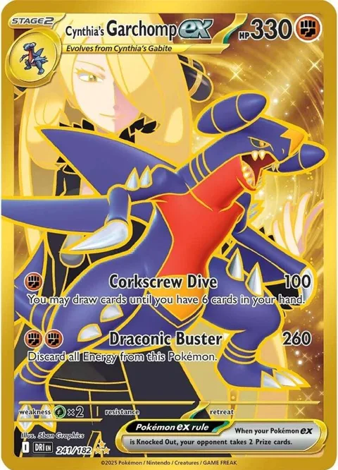 Cynthia's Garchomp ex #241/182 Holofoil Pokémon card from Destined Rivals