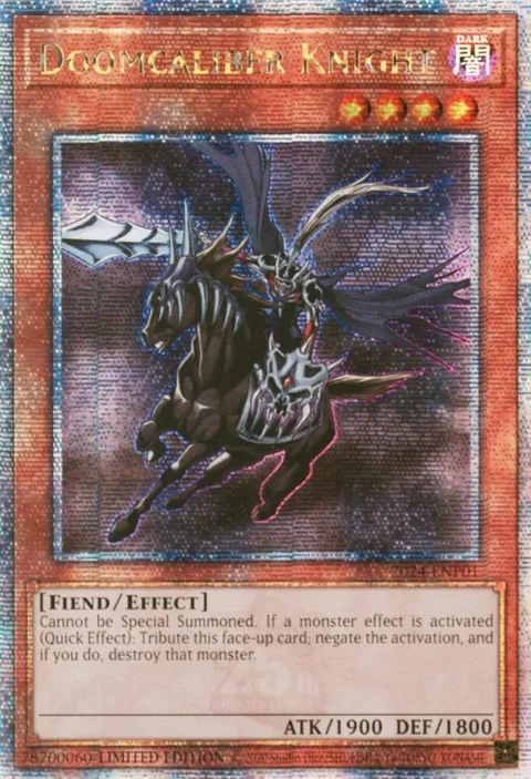 Doomcaliber Knight 2024-ENP01 Yu-Gi-Oh card from World Championship Series