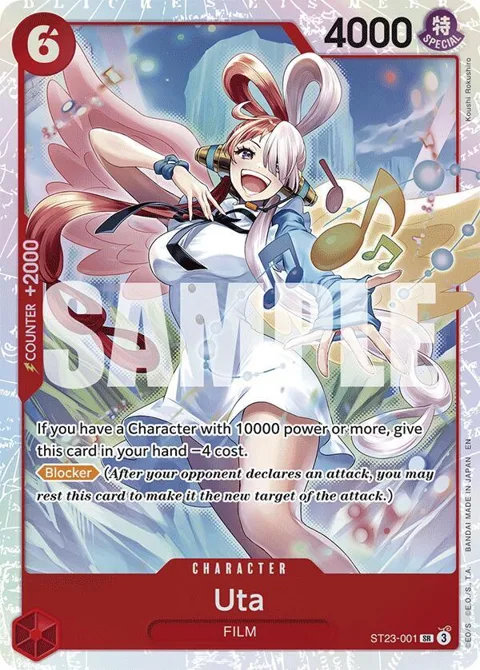 Uta ST23-001 One Piece card from Starter Deck 23: RED Shanks