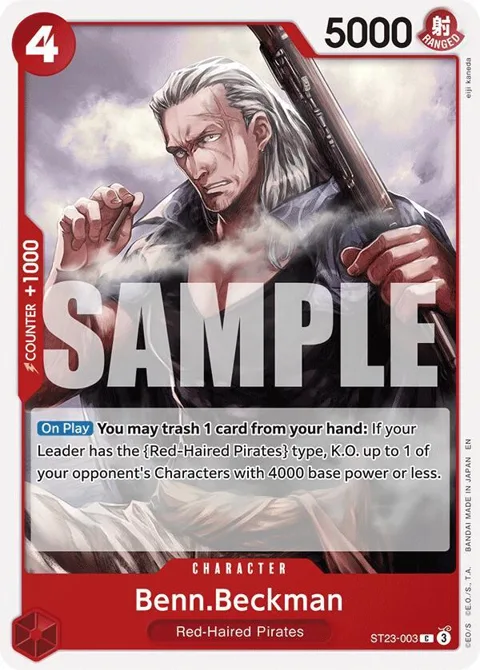 Benn.Beckman ST23-003 One Piece card from Starter Deck 23: RED Shanks