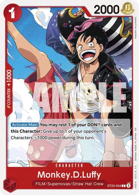 Monkey.D.Luffy ST23-004 One Piece card from Starter Deck 23: RED Shanks