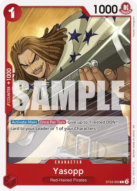 Yasopp ST23-005 One Piece card from Starter Deck 23: RED Shanks