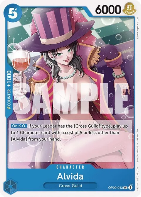 Alvida Reprint OP09-043 One Piece card from Starter Deck 25: BLUE Buggy