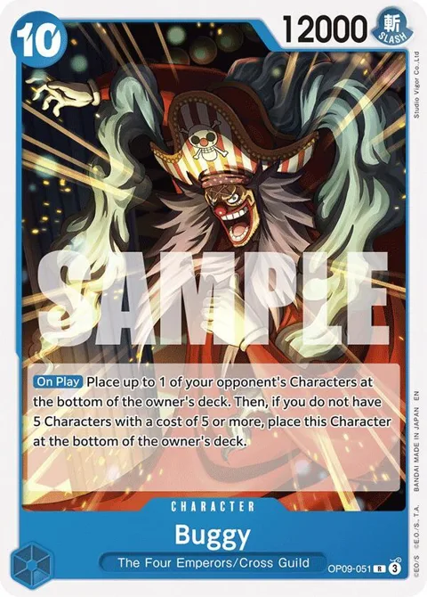 Buggy Reprint OP09-051 One Piece card from Starter Deck 25: BLUE Buggy
