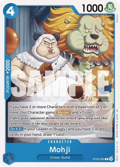 Mohji ST25-005 One Piece card from Starter Deck 25: BLUE Buggy
