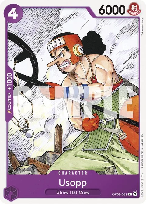 Usopp Reprint OP09-063 One Piece card from Starter Deck 26: PURPLE/BLACK Monkey.D.Luffy