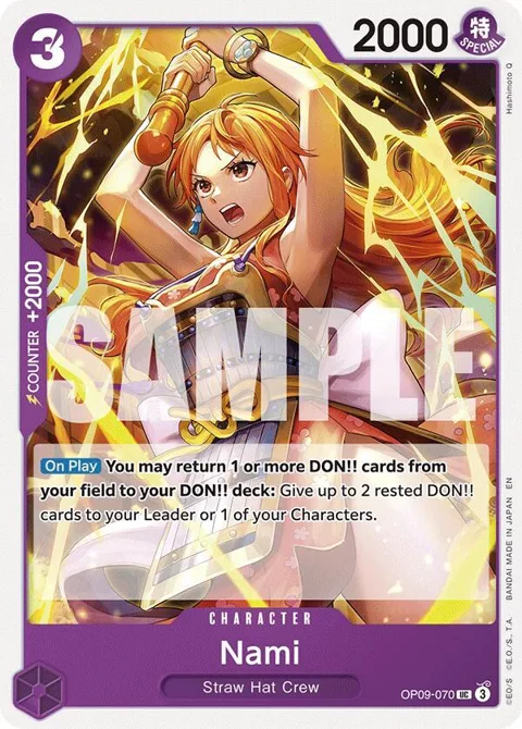 Nami Reprint OP09-070 One Piece card from Starter Deck 26: PURPLE/BLACK Monkey.D.Luffy
