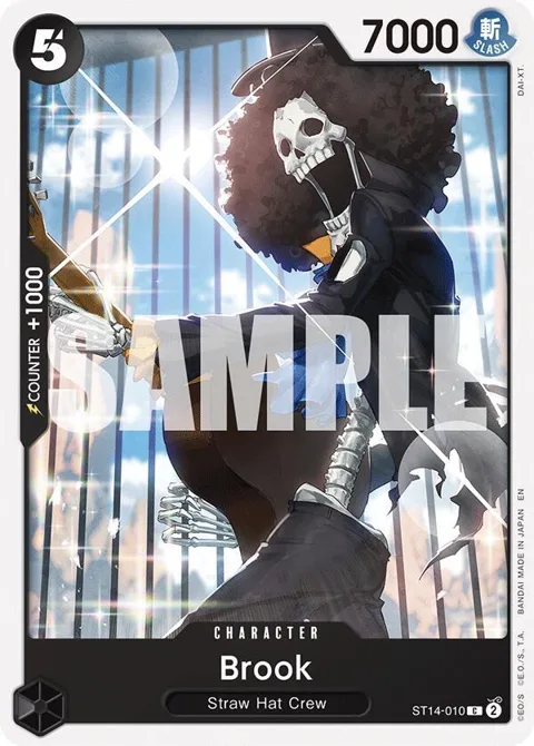 Brook Reprint ST14-010 One Piece card from Starter Deck 26: PURPLE/BLACK Monkey.D.Luffy