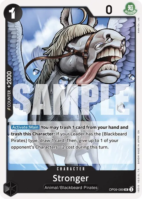Stronger Reprint OP09-089 One Piece card from Starter Deck 27: BLACK Marshall.D.Teach