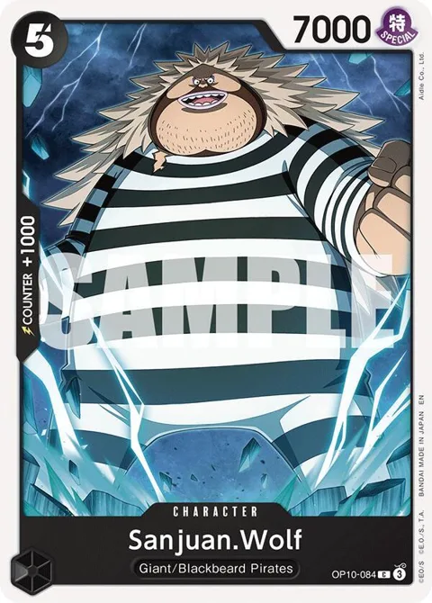 Sanjuan.Wolf Reprint OP10-084 One Piece card from Starter Deck 27: BLACK Marshall.D.Teach