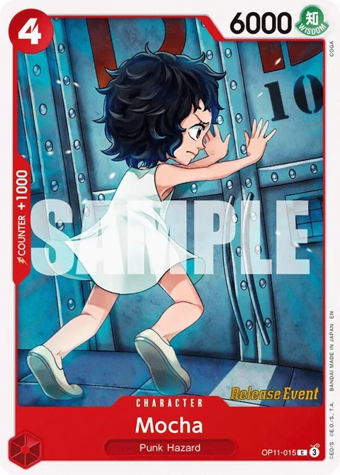 Mocha OP11-015 Pre-Release One Piece card from A Fist of Divine Speed Release Event Cards