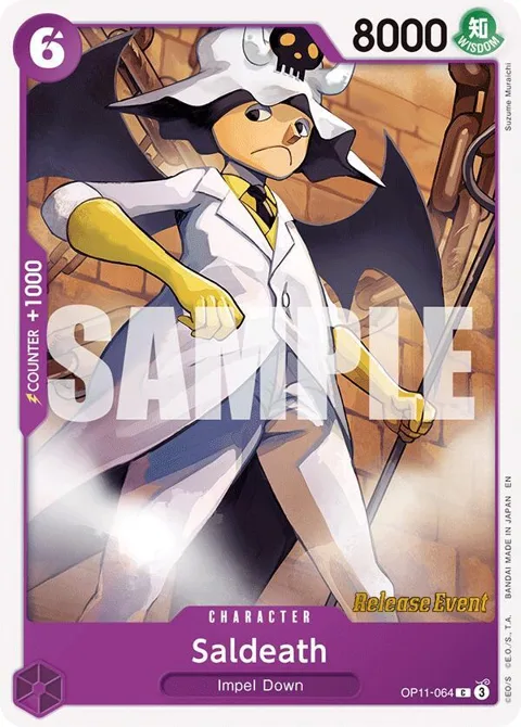 Saldeath OP11-064 Pre-Release One Piece card from A Fist of Divine Speed Release Event Cards
