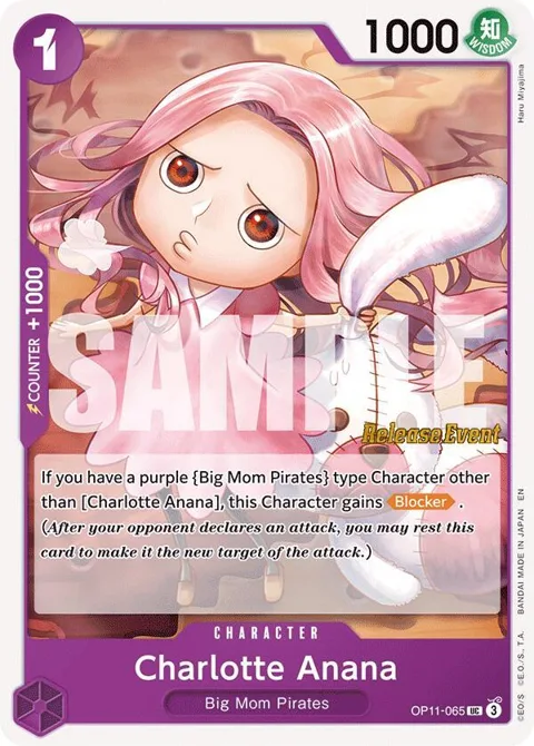 Charlotte Anana OP11-065 Pre-Release One Piece card from A Fist of Divine Speed Release Event Cards