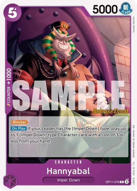 Hannyabal OP11-076 Pre-Release One Piece card from A Fist of Divine Speed Release Event Cards