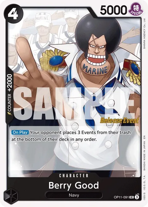Berry Good OP11-091 Pre-Release One Piece card from A Fist of Divine Speed Release Event Cards
