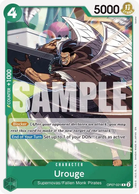 Urouge Reprint OP07-021 One Piece card from Starter Deck 24: GREEN Jewelry Bonney