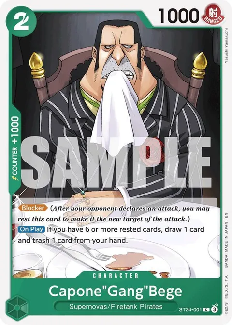 Capone"Gang"Bege ST24-001 One Piece card from Starter Deck 24: GREEN Jewelry Bonney