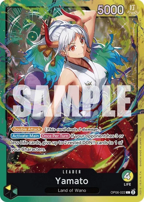 Yamato OP06-022 ST28 One Piece card from Starter Deck 28: GREEN/YELLOW Yamato