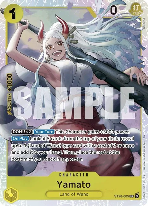 Yamato ST28-005 One Piece card from Starter Deck 28: GREEN/YELLOW Yamato