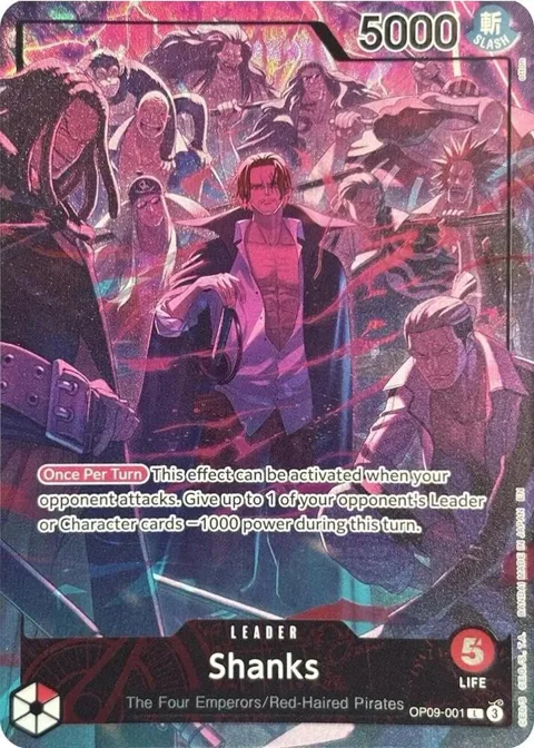 Shanks English Version 2nd Anniversary Set OP09-001 One Piece card from One Piece Promotion Cards
