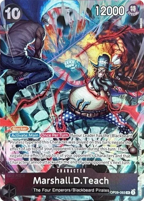 Marshall.D.Teach English Version 2nd Anniversary Set OP09-093 One Piece card from One Piece Promotion Cards