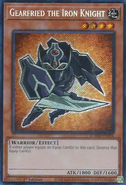 Gearfried the Iron Knight BLMM-EN004 Yu-Gi-Oh card from Battles of Legend: Monster Mayhem