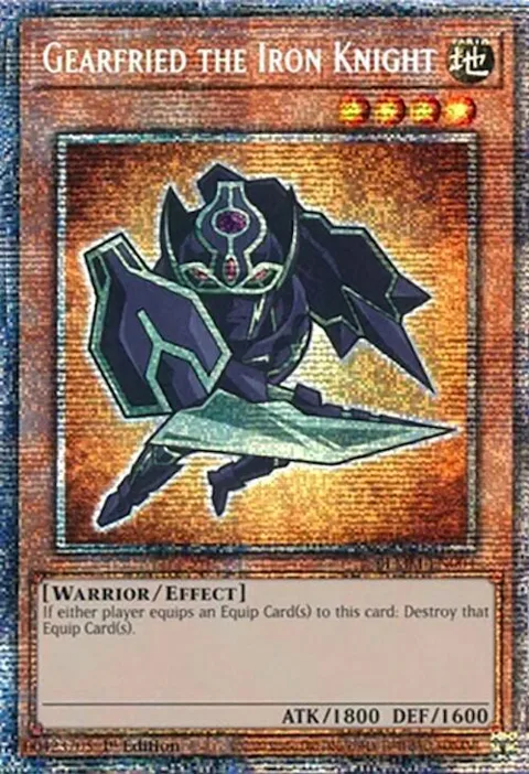 Gearfried the Iron Knight Starlight Rare BLMM-EN004 Yu-Gi-Oh card from Battles of Legend: Monster Mayhem