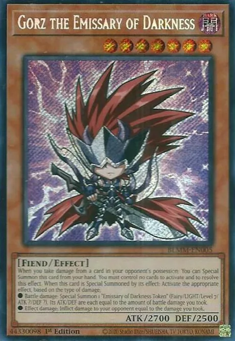 Gorz the Emissary of Darkness BLMM-EN005 Yu-Gi-Oh card from Battles of Legend: Monster Mayhem