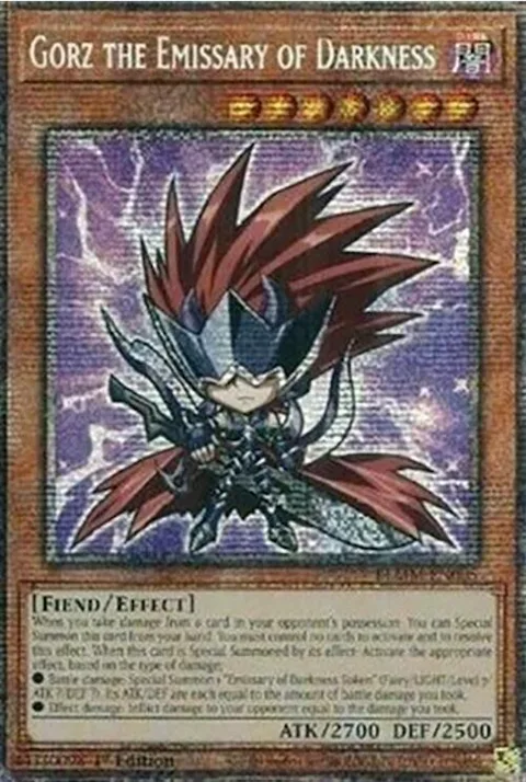 Gorz the Emissary of Darkness Starlight Rare BLMM-EN005 Yu-Gi-Oh card from Battles of Legend: Monster Mayhem
