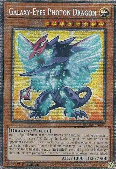 Galaxy-Eyes Photon Dragon Starlight Rare BLMM-EN007 Yu-Gi-Oh card from Battles of Legend: Monster Mayhem