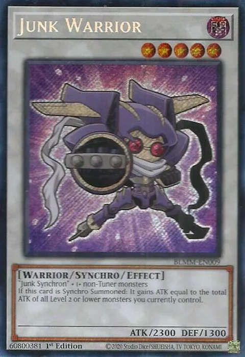 Junk Warrior BLMM-EN009 Yu-Gi-Oh card from Battles of Legend: Monster Mayhem