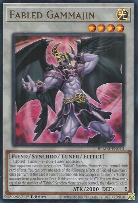 Fabled Gammajin BLMM-EN013 Yu-Gi-Oh card from Battles of Legend: Monster Mayhem