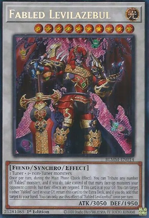 Fabled Levilazebul BLMM-EN014 Yu-Gi-Oh card from Battles of Legend: Monster Mayhem
