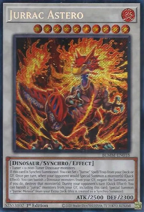 Jurrac Astero BLMM-EN018 Yu-Gi-Oh card from Battles of Legend: Monster Mayhem