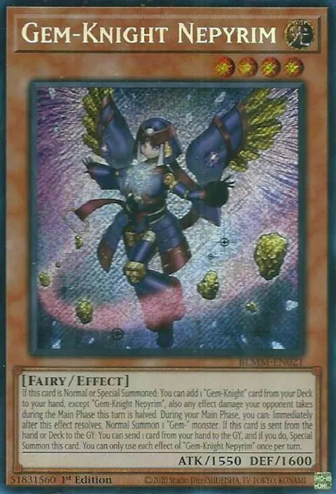 Gem-Knight Nepyrim BLMM-EN021 Yu-Gi-Oh card from Battles of Legend: Monster Mayhem