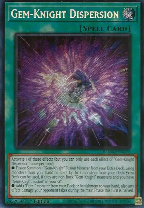 Gem-Knight Dispersion BLMM-EN023 Yu-Gi-Oh card from Battles of Legend: Monster Mayhem