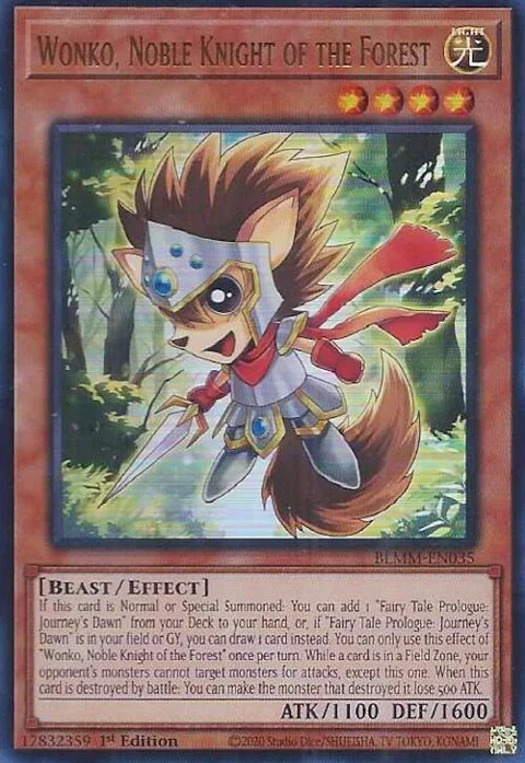 Wonko, Noble Knight of the Forest BLMM-EN035 Yu-Gi-Oh card from Battles of Legend: Monster Mayhem