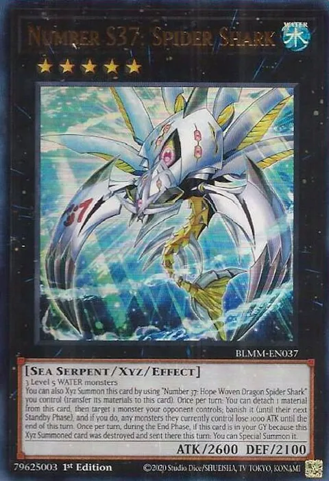 Number S37: Spider Shark BLMM-EN037 Yu-Gi-Oh card from Battles of Legend: Monster Mayhem