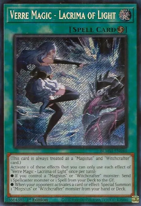 Verre Magic - Lacrima of Light BLMM-EN046 Yu-Gi-Oh card from Battles of Legend: Monster Mayhem