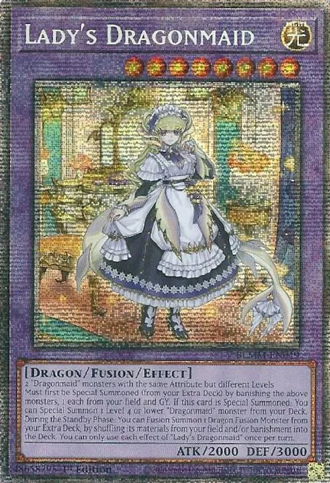 Lady's Dragonmaid Starlight Rare BLMM-EN049 Yu-Gi-Oh card from Battles of Legend: Monster Mayhem
