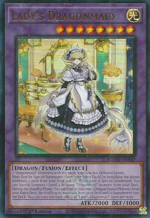 Lady's Dragonmaid BLMM-EN049 Yu-Gi-Oh card from Battles of Legend: Monster Mayhem
