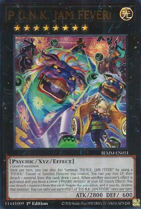 P.U.N.K. JAM FEVER! BLMM-EN051 Yu-Gi-Oh card from Battles of Legend: Monster Mayhem