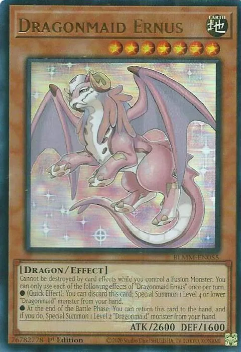 Dragonmaid Ernus BLMM-EN055 Yu-Gi-Oh card from Battles of Legend: Monster Mayhem