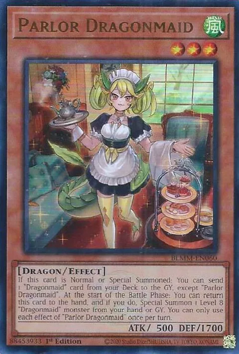 Parlor Dragonmaid BLMM-EN060 Yu-Gi-Oh card from Battles of Legend: Monster Mayhem