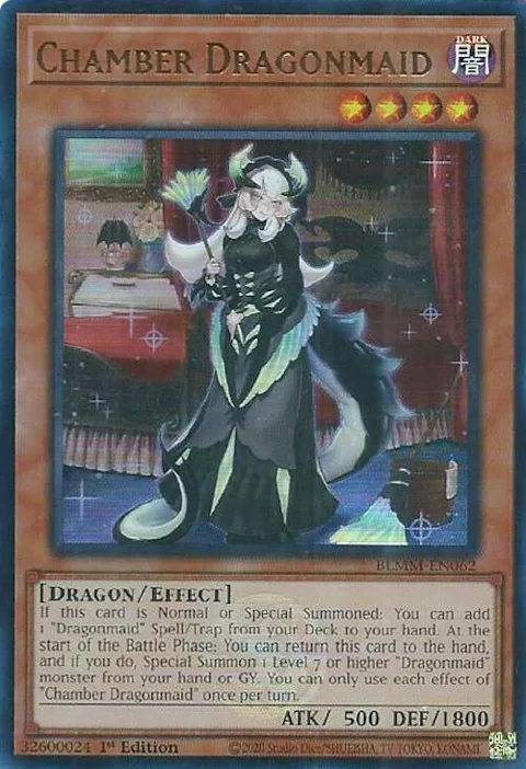 Chamber Dragonmaid BLMM-EN062 Yu-Gi-Oh card from Battles of Legend: Monster Mayhem