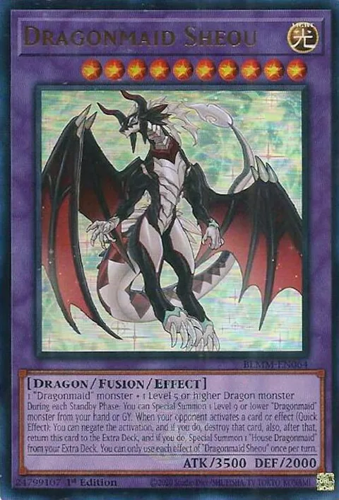 Dragonmaid Sheou BLMM-EN064 Yu-Gi-Oh card from Battles of Legend: Monster Mayhem