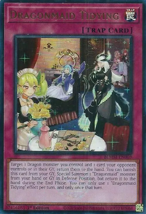 Dragonmaid Tidying BLMM-EN069 Yu-Gi-Oh card from Battles of Legend: Monster Mayhem