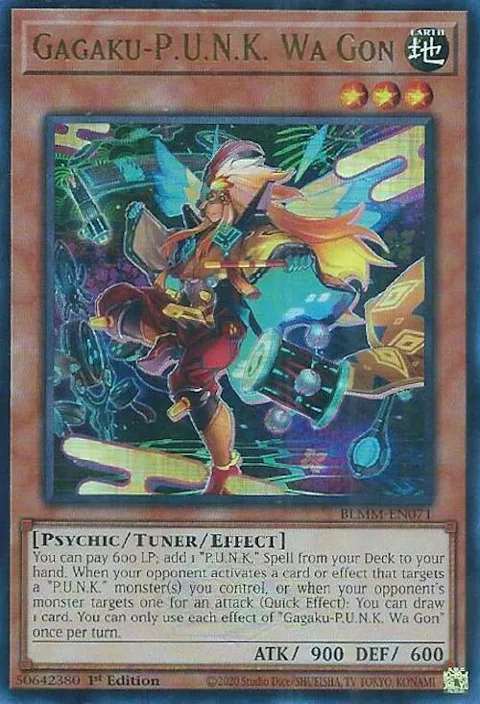 Gagaku-P.U.N.K. Wa Gon BLMM-EN071 Yu-Gi-Oh card from Battles of Legend: Monster Mayhem
