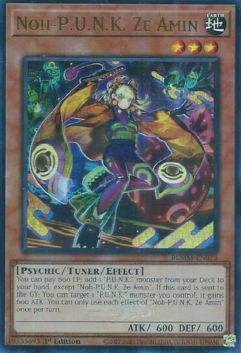 Noh-P.U.N.K. Ze Amin BLMM-EN073 Yu-Gi-Oh card from Battles of Legend: Monster Mayhem