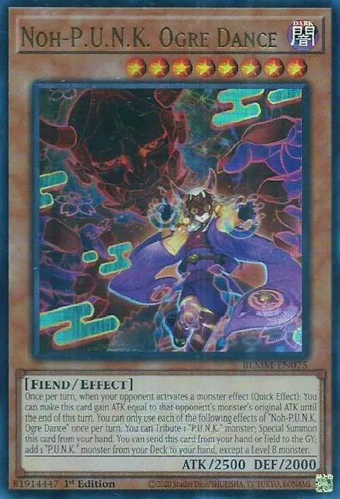 Noh-P.U.N.K. Ogre Dance BLMM-EN075 Yu-Gi-Oh card from Battles of Legend: Monster Mayhem